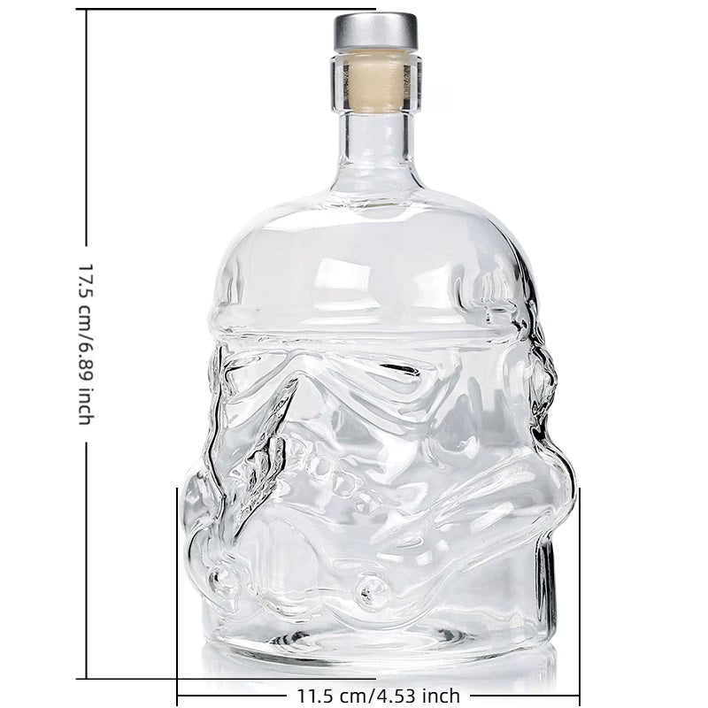 Botella de Whisky Stormtrooper Imperial Star Wars | Decantador de Vidrio para Licores y Coleccionistas