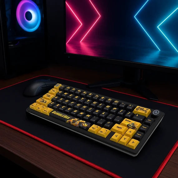 Teclado Mecánico Inalámbrico Transformers TF-GK02 RGB 85 Teclas Tri-Mode Bluetooth 2.4G USB-C