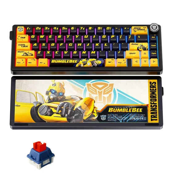 Teclado Mecánico Inalámbrico Transformers TF-GK02 RGB 85 Teclas Tri-Mode Bluetooth 2.4G USB-C