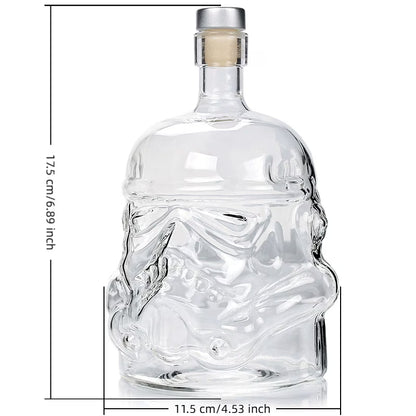 Botella de Whisky Stormtrooper Imperial Star Wars | Decantador de Vidrio para Licores y Coleccionistas