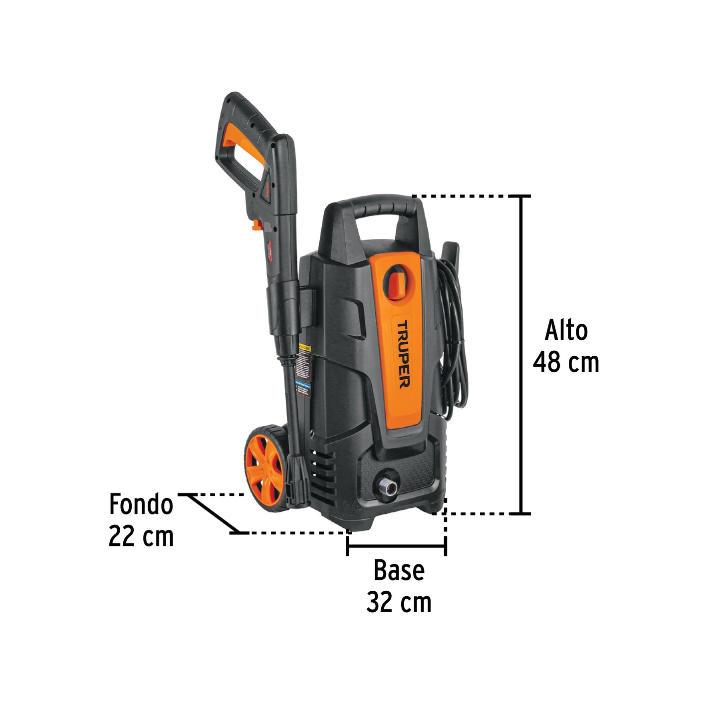 Hidrolavadora Eléctrica 1500 PSI de Alta Presión para Auto y Hogar