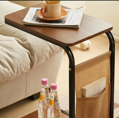 Mesa Auxiliar Tipo C con Ruedas y Porta Revistas | Terrakon Online