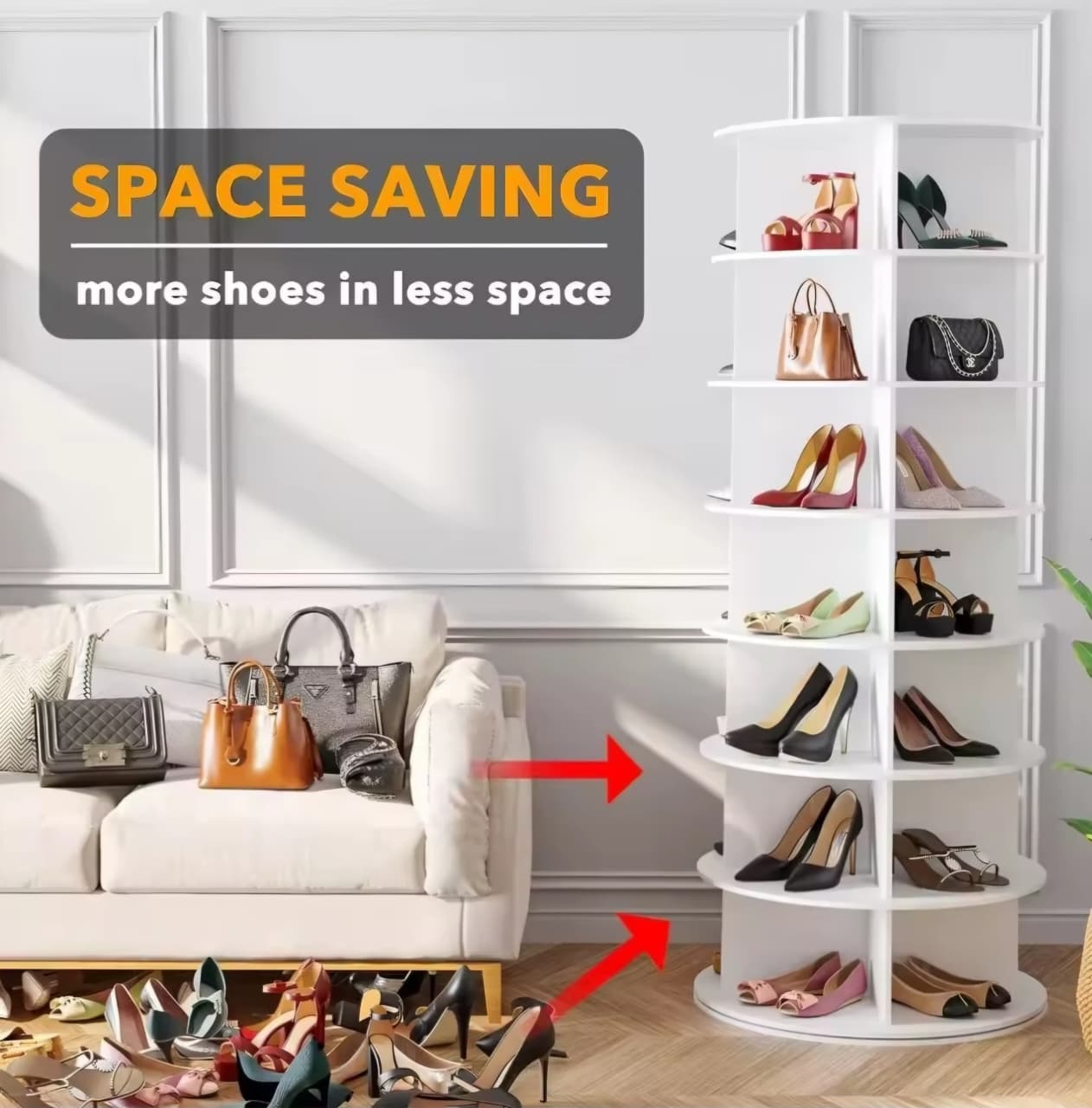 Organizador Giratorio 360° de 8 Niveles para Zapatos | Terrakon Online