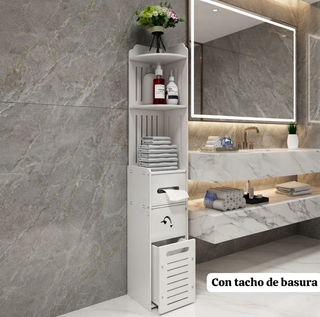 Armario Multiusos de Trupan con Tacho de Basura