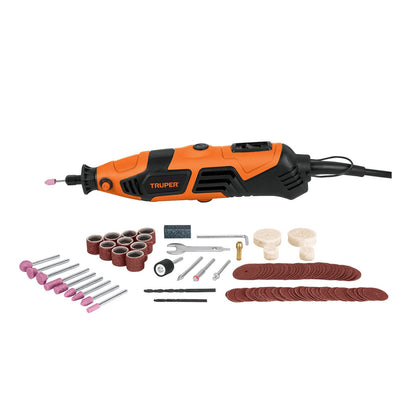 Moto Tool Profesional TRUPER 220V 150W con 100 Accesorios y Estuche | Herramienta Multifunción
