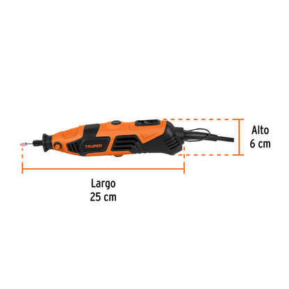 Moto Tool Profesional TRUPER 220V 150W con 100 Accesorios y Estuche | Herramienta Multifunción