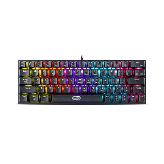 Teclado Mecánico Gamer 60% Enkore Kingdom ENK1008 RGB USB - 64 Teclas