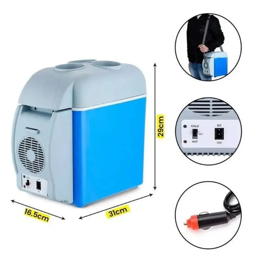 Mini Refrigerador para Auto 7.5 Litros 12V - Cooler y Calentador Portátil