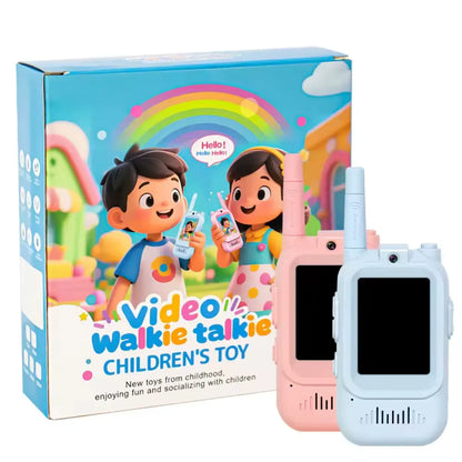Walkie Talkie para Niños con Cámara y Pantalla Recargable USB Largo Alcance