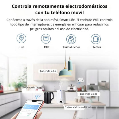 Enchufe Inteligente WiFi con 2 Tomacorrientes y 2 Puertos USB