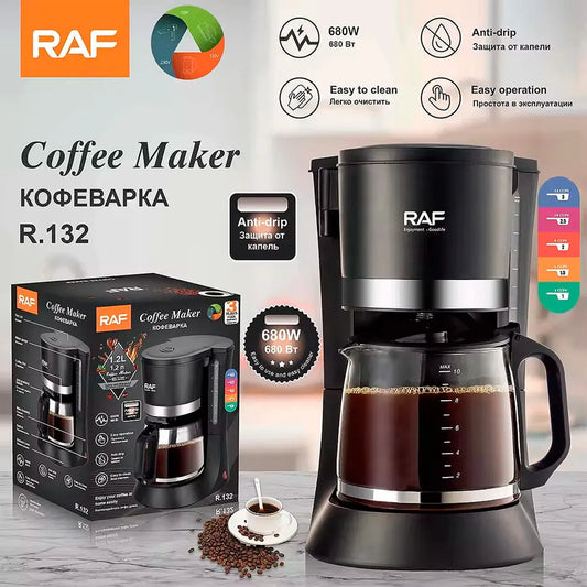 Cafetera Eléctrica RAF R.132 680W 1.2 Litros para 10 Tazas