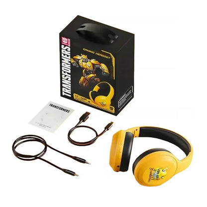 Auriculares Inalámbricos Bluetooth Transformers TF-G06 Amarillo | Sonido HD y Diseño Gamer